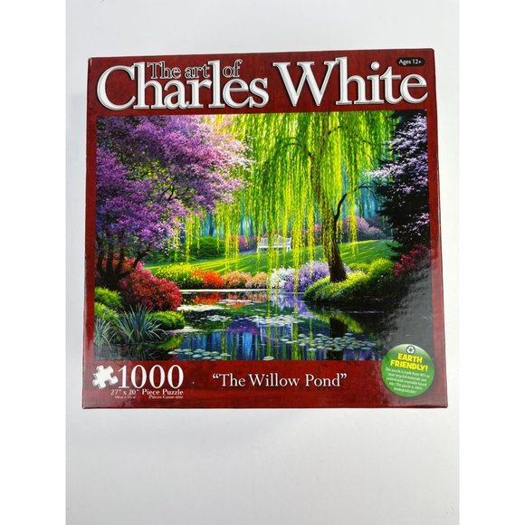 The Art of Charles White 1000 Piece Jigsaw Puzzle The Willow Pond UNOPENED - Picture 1 of 3